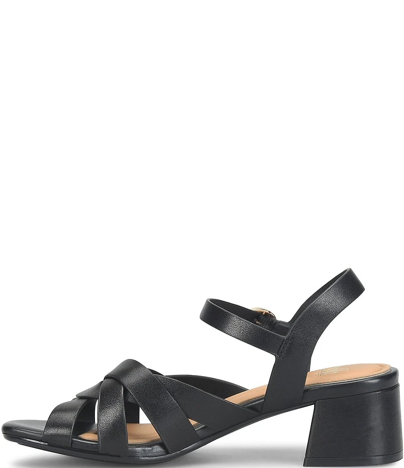Sofft Lindsey Leather Block Heel Sandals