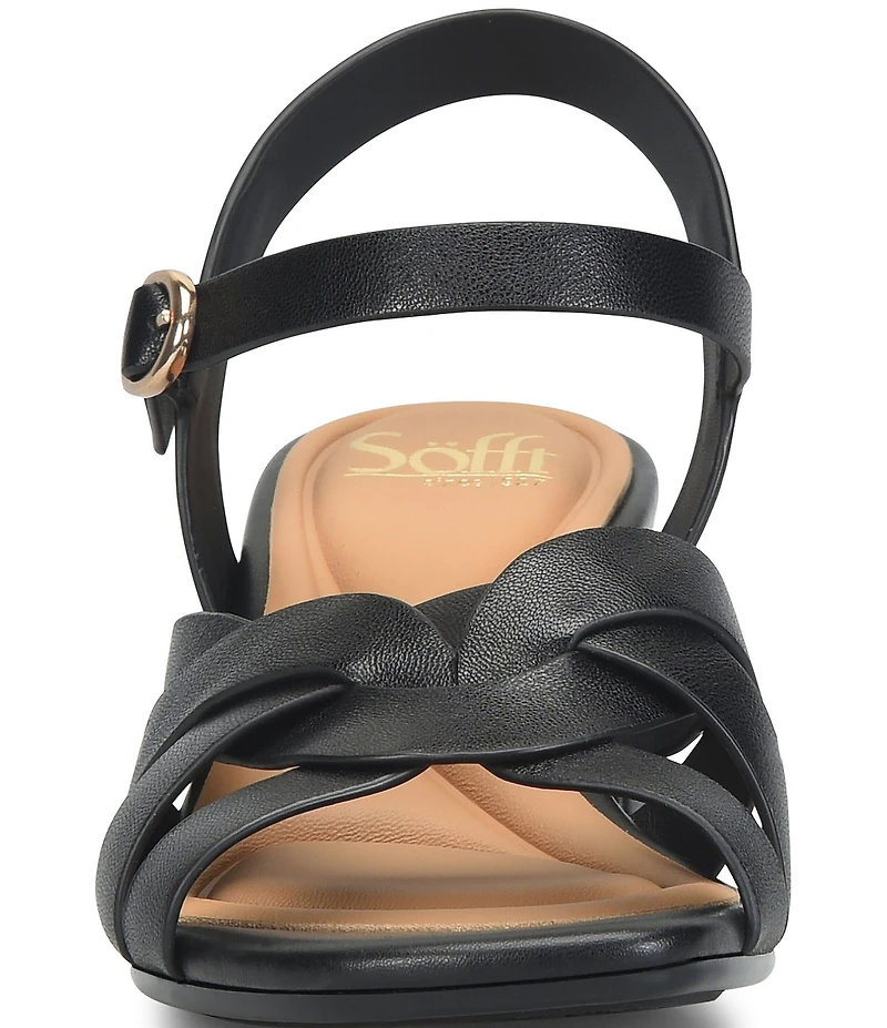 Sofft Lindsey Leather Block Heel Sandals