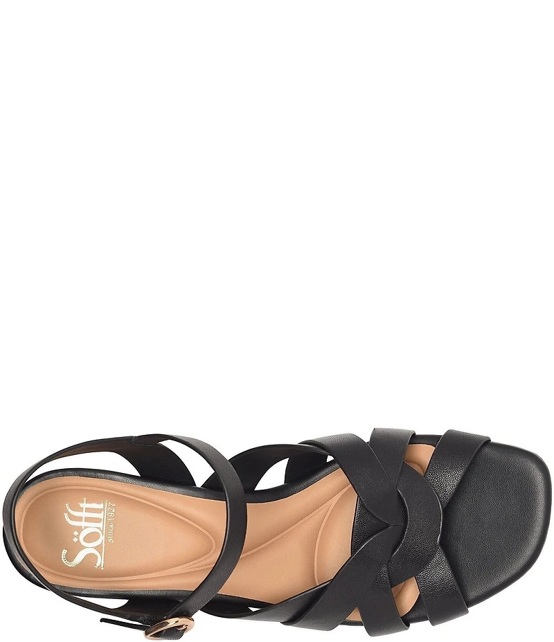 Sofft Lindsey Leather Block Heel Sandals
