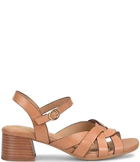 Sofft Lindsey Leather Block Heel Sandals