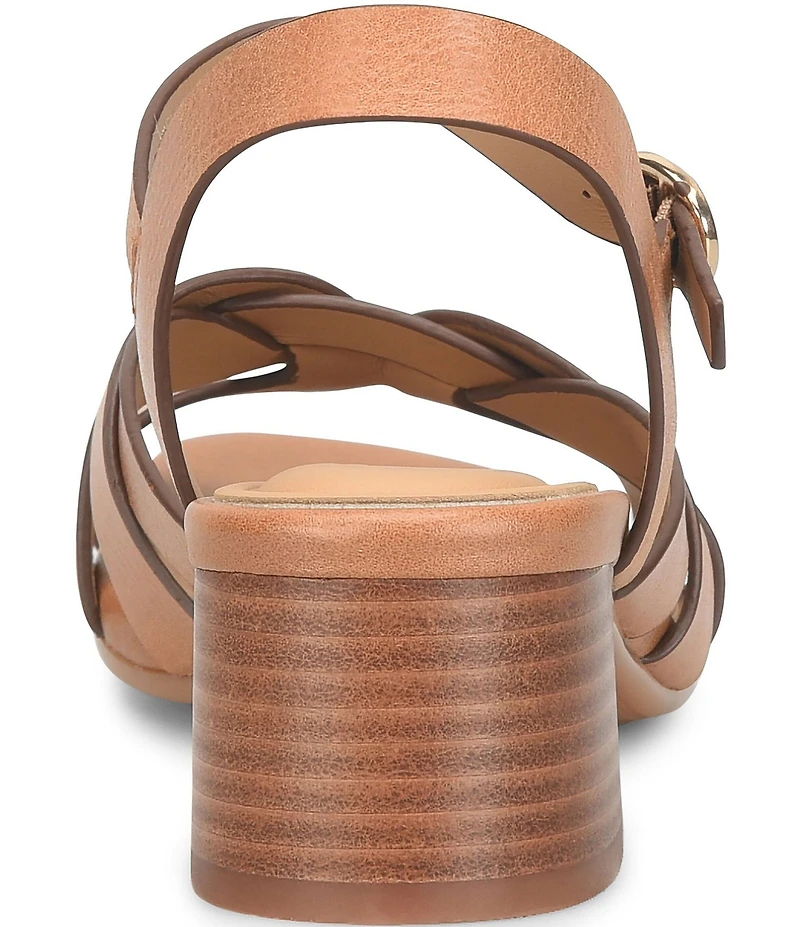 Sofft Lindsey Leather Block Heel Sandals