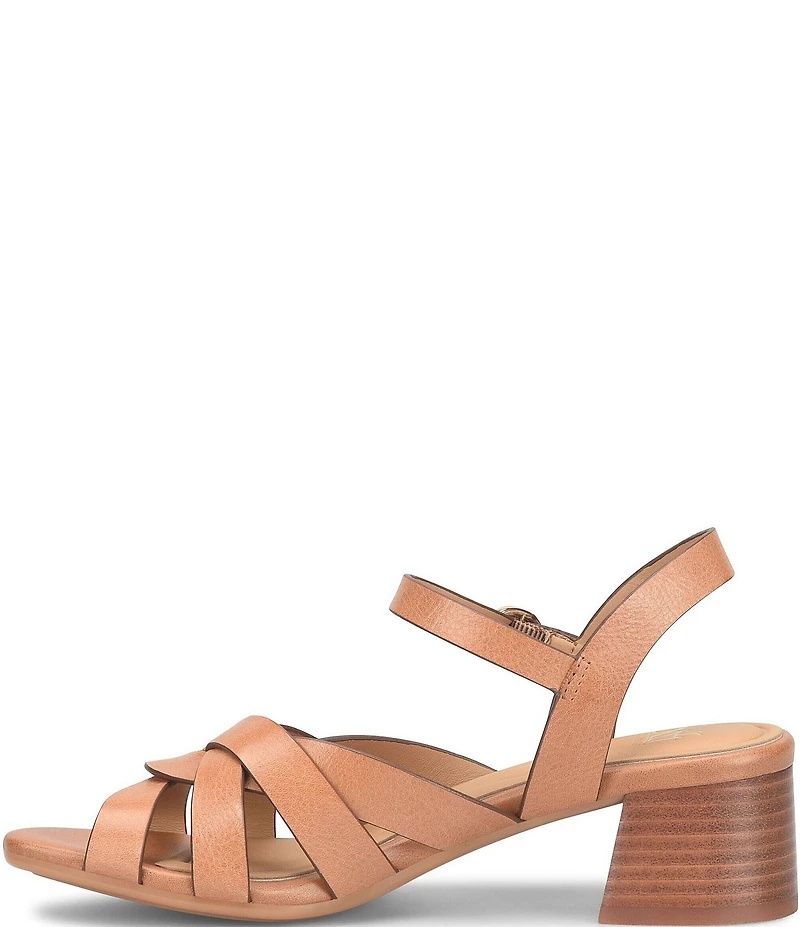 Sofft Lindsey Leather Block Heel Sandals