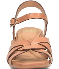 Sofft Lindsey Leather Block Heel Sandals