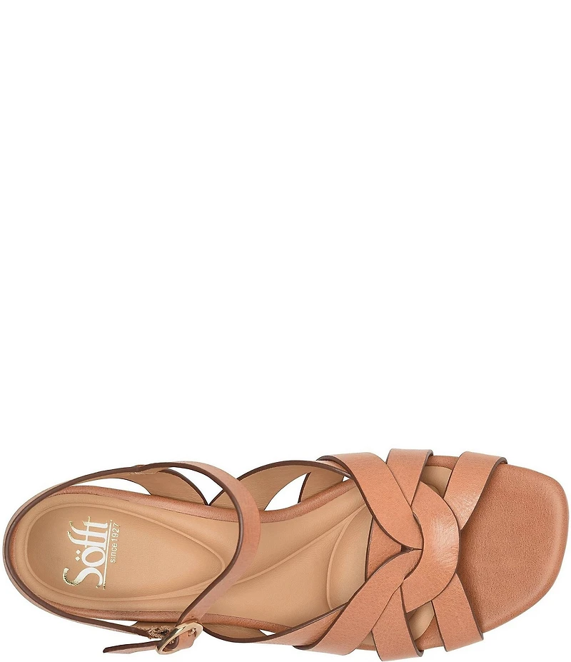 Sofft Lindsey Leather Block Heel Sandals