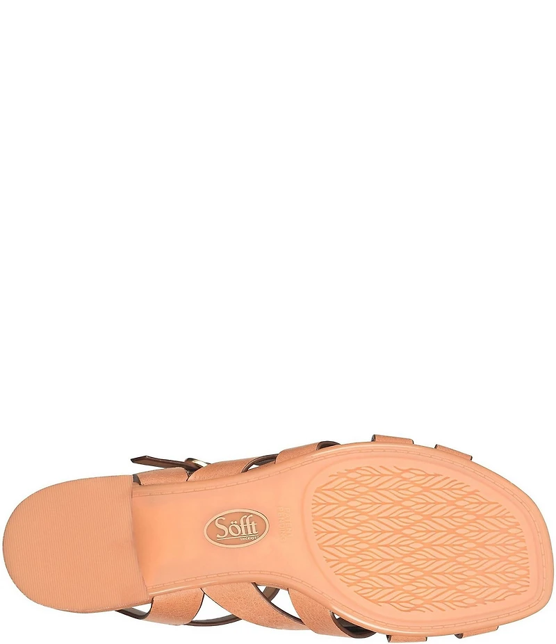 Sofft Lindsey Leather Block Heel Sandals