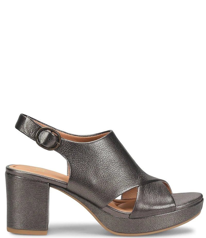 Sofft Liv Leather Block Platform Heels