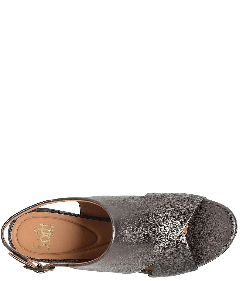 Sofft Liv Leather Block Platform Heels