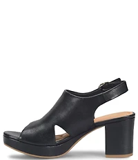 Sofft Liv Leather Block Platform Heels