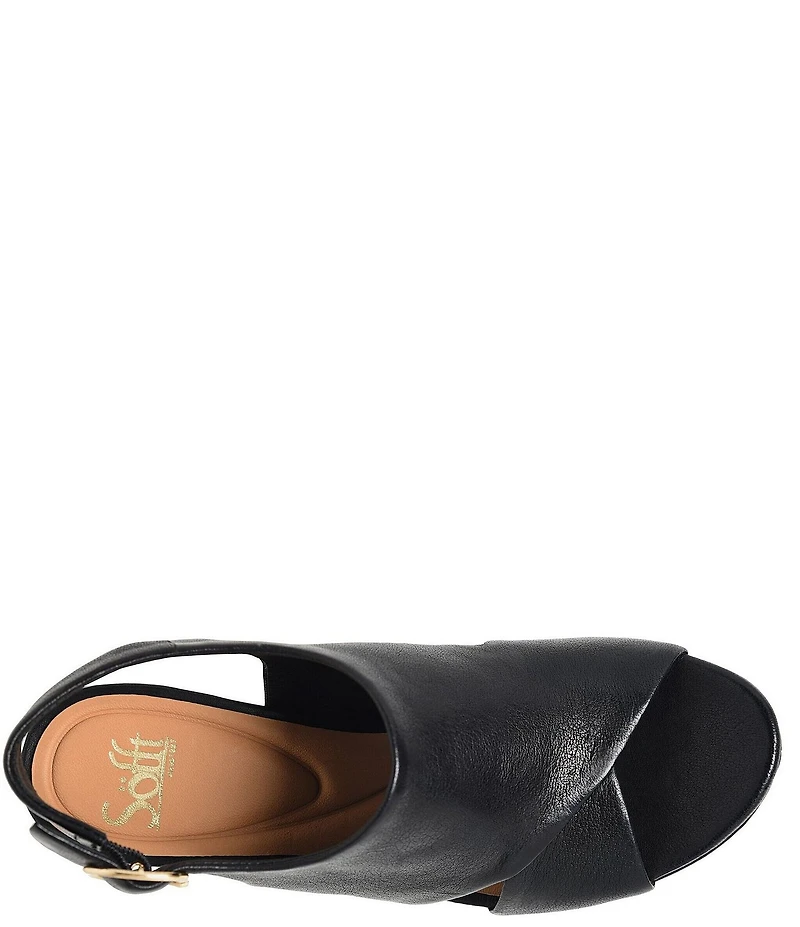 Sofft Liv Leather Block Platform Heels