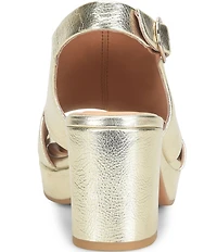 Sofft Liv Leather Block Platform Heels