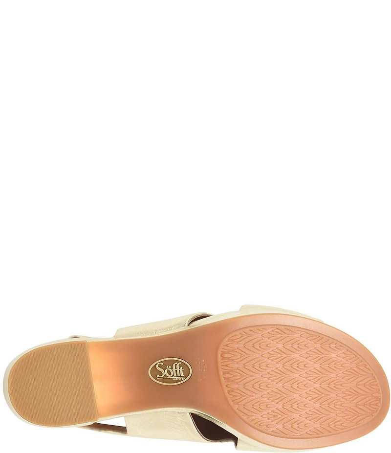 Sofft Liv Leather Block Platform Heels