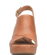 Sofft Liv Leather Block Platform Heels