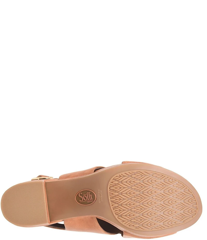 Sofft Liv Leather Block Platform Heels