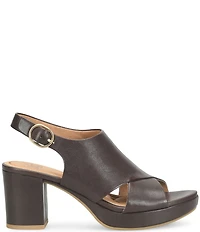 Sofft Liv Leather Block Platform Heels