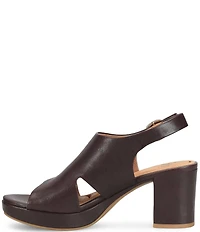 Sofft Liv Leather Block Platform Heels
