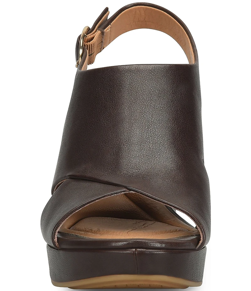 Sofft Liv Leather Block Platform Heels