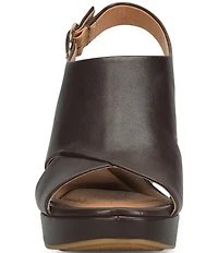 Sofft Liv Leather Block Platform Heels