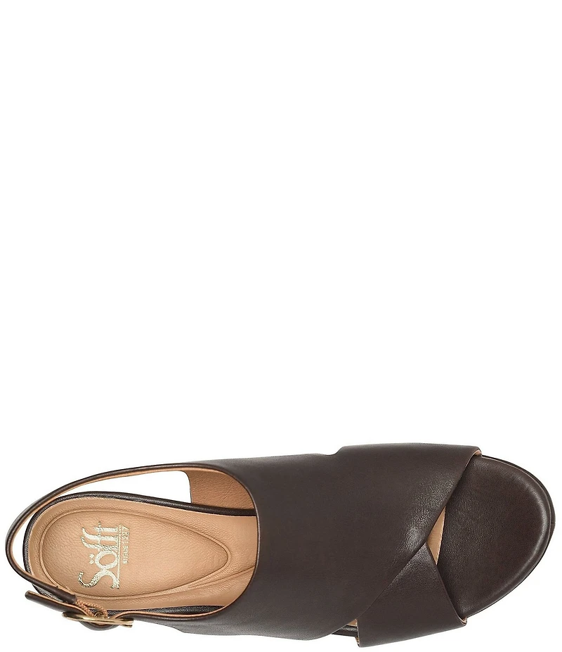 Sofft Liv Leather Block Platform Heels