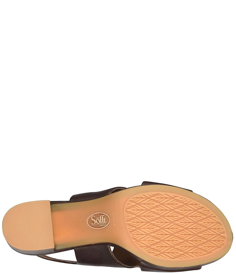 Sofft Liv Leather Block Platform Heels