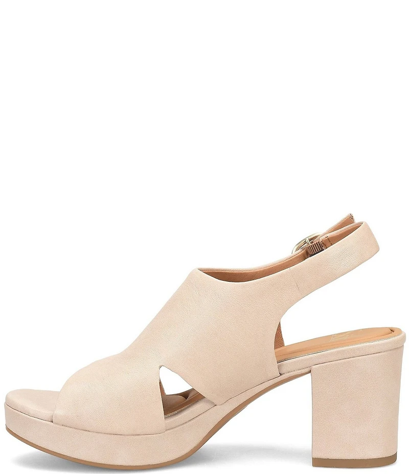 Sofft Liv Leather Block Platform Heels