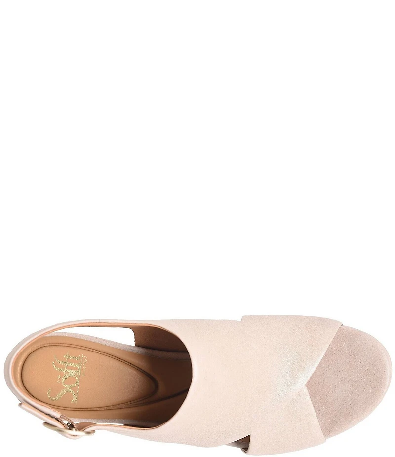 Sofft Liv Leather Block Platform Heels