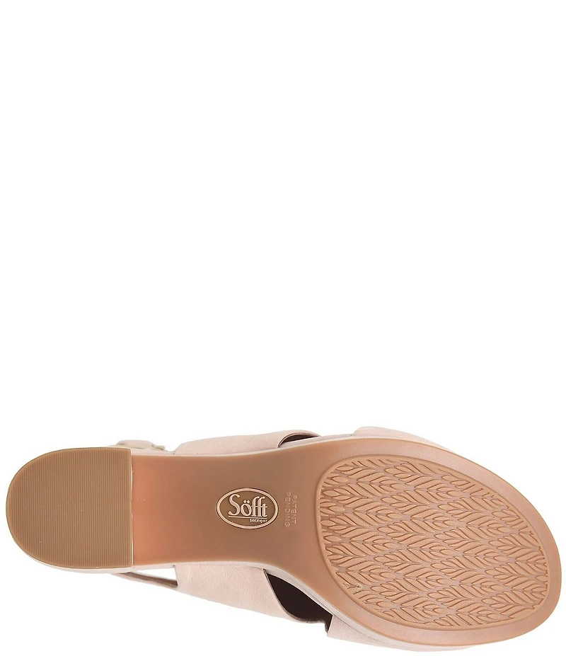 Sofft Liv Leather Block Platform Heels