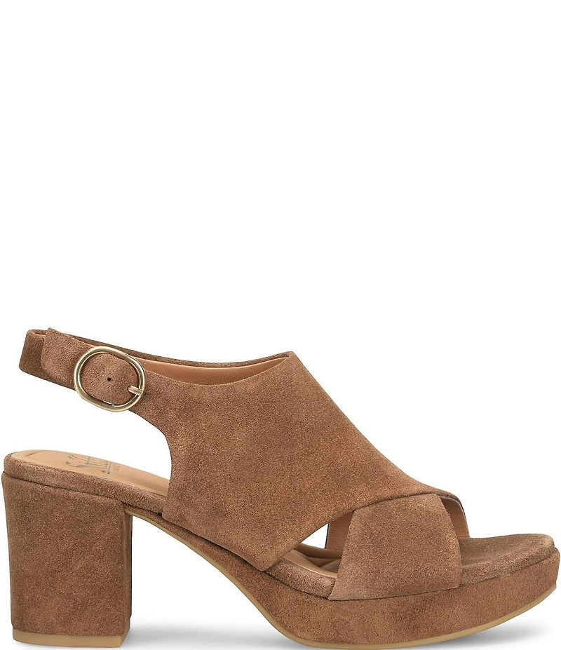 Sofft Liv Suede Block Platform Heels