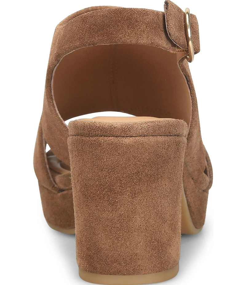 Sofft Liv Suede Block Platform Heels