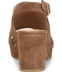 Sofft Liv Suede Block Platform Heels