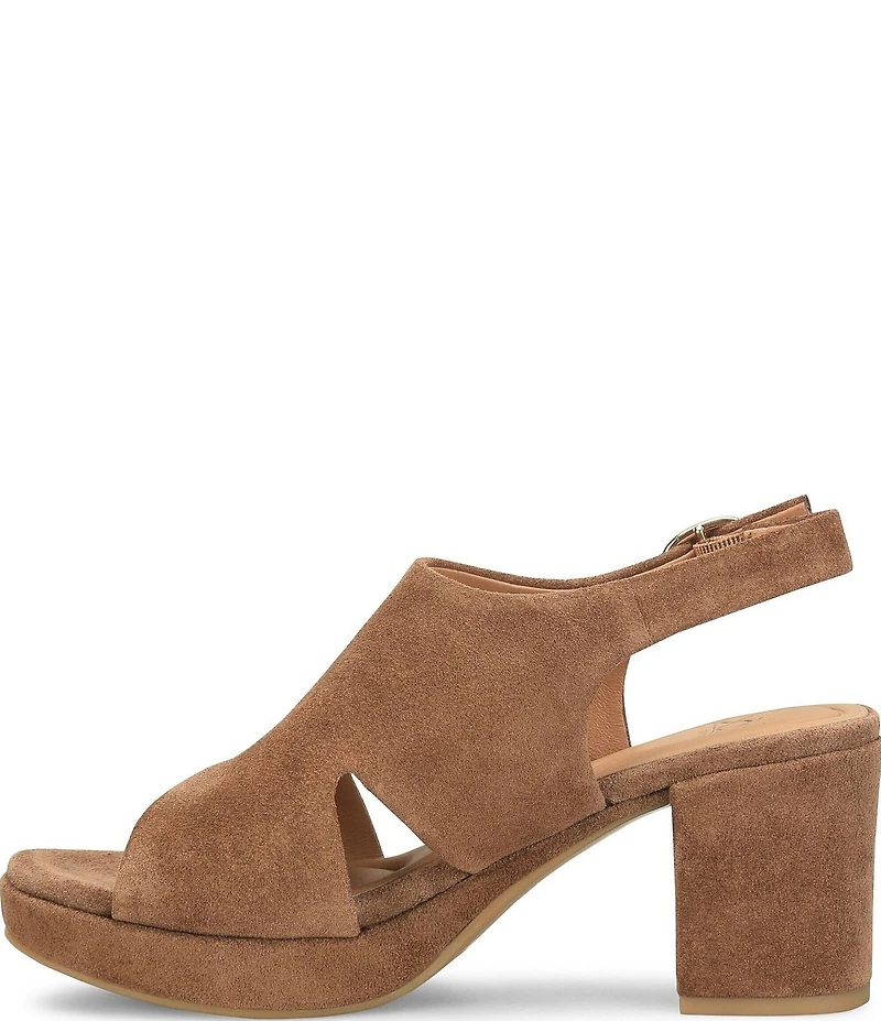 Sofft Liv Suede Block Platform Heels