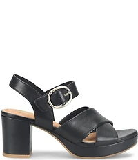 Sofft Lizzie Leather Platform Dress Sandals