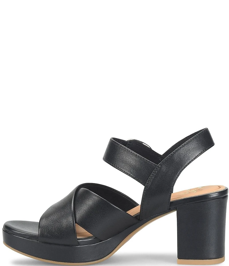 Sofft Lizzie Leather Platform Dress Sandals