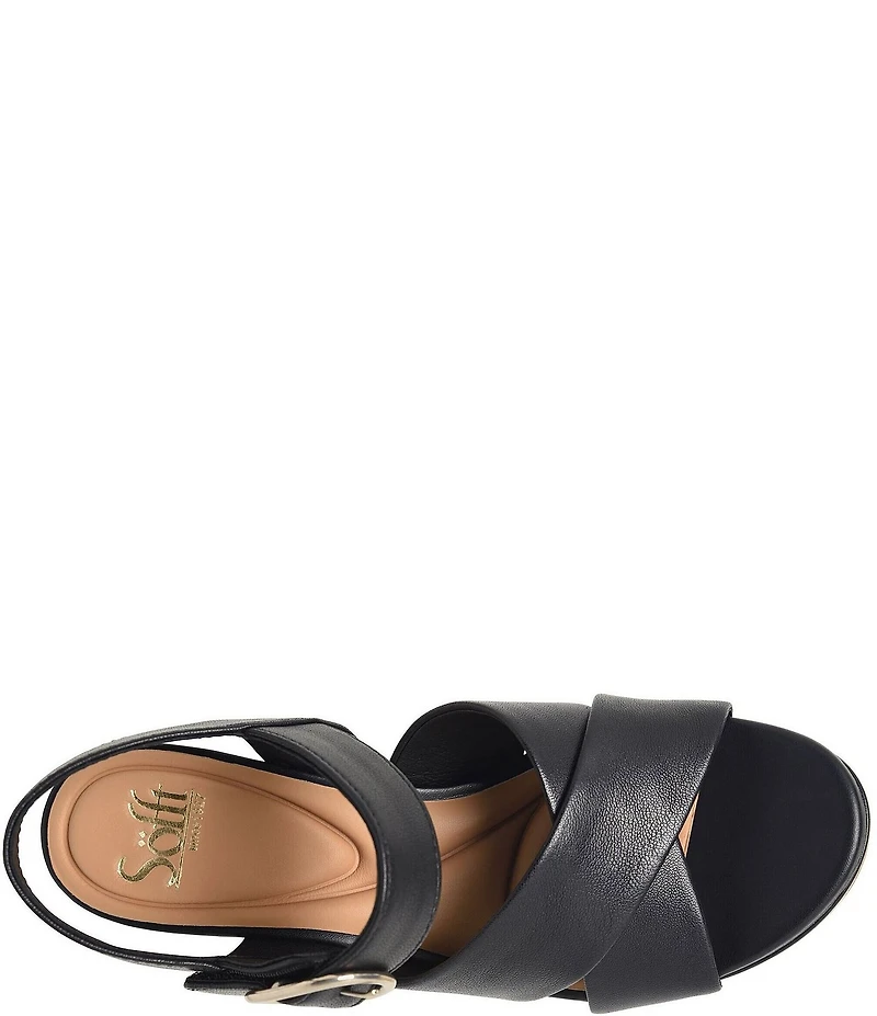 Sofft Lizzie Leather Platform Dress Sandals