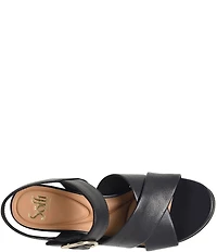 Sofft Lizzie Leather Platform Dress Sandals