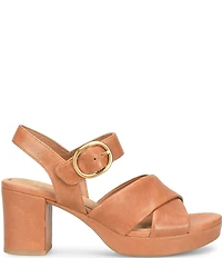 Sofft Lizzie Leather Platform Dress Sandals