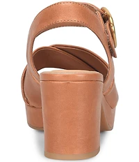 Sofft Lizzie Leather Platform Dress Sandals