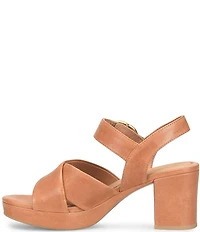 Sofft Lizzie Leather Platform Dress Sandals