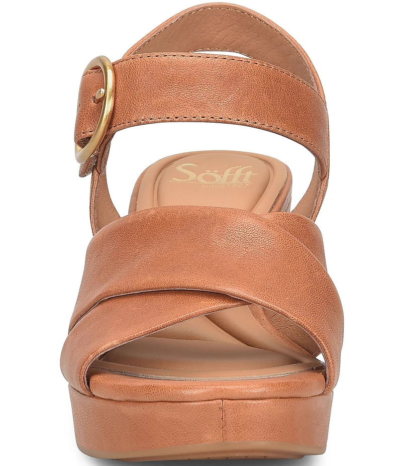 Sofft Lizzie Leather Platform Dress Sandals