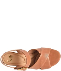 Sofft Lizzie Leather Platform Dress Sandals