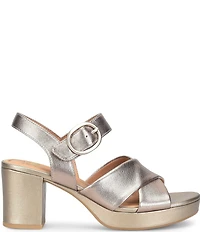Sofft Lizzie Leather Platform Dress Sandals