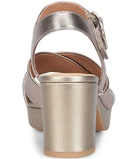 Sofft Lizzie Leather Platform Dress Sandals