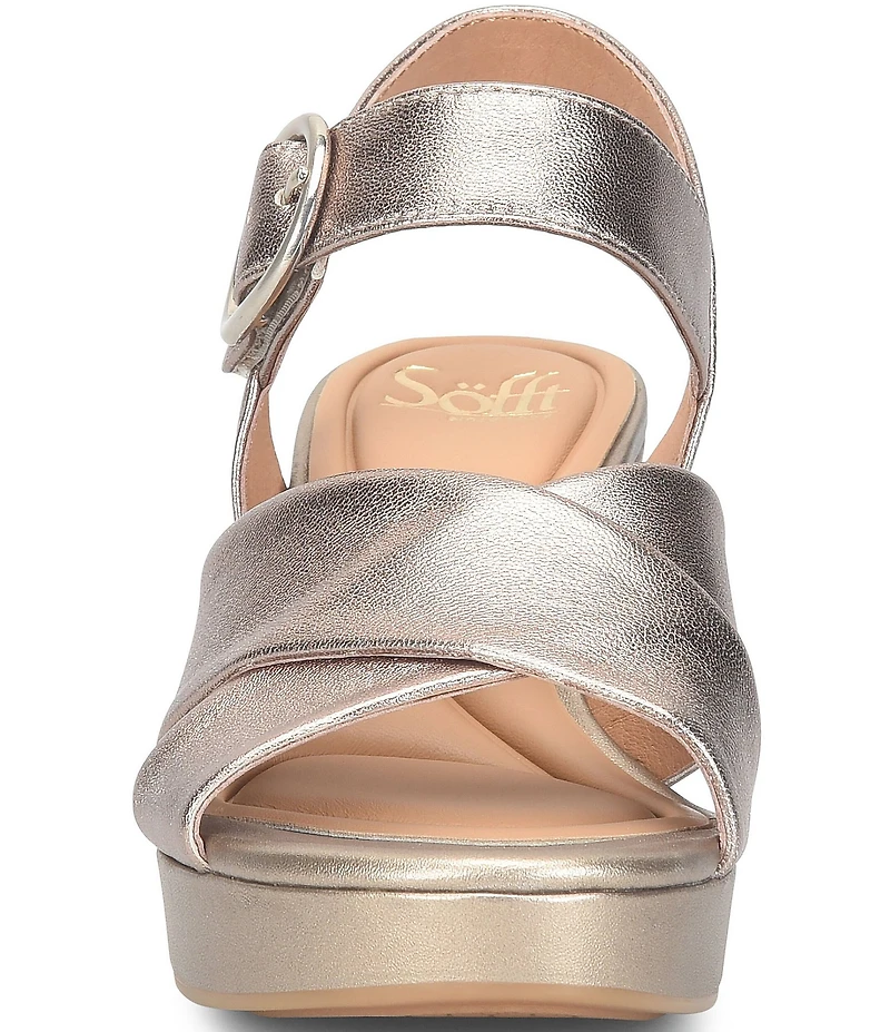 Sofft Lizzie Leather Platform Dress Sandals