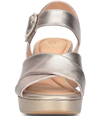 Sofft Lizzie Leather Platform Dress Sandals