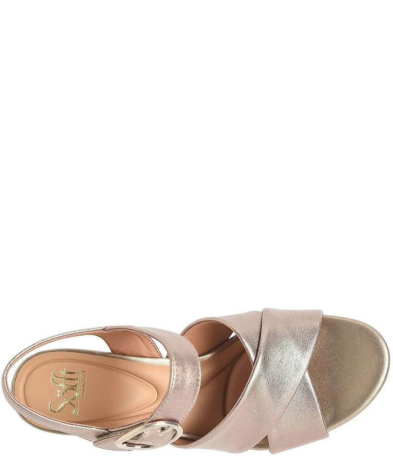 Sofft Lizzie Leather Platform Dress Sandals