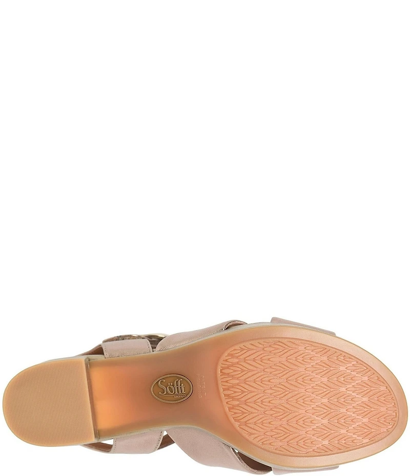 Sofft Lizzie Leather Platform Dress Sandals