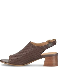 Sofft Lois Embossed Leather Slingback Heel Sandals