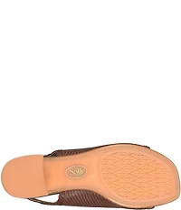 Sofft Lois Embossed Leather Slingback Heel Sandals