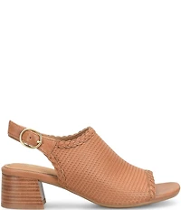 Sofft Lois Embossed Leather Slingback Heel Sandals
