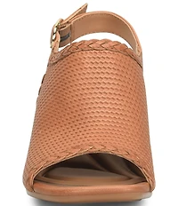 Sofft Lois Embossed Leather Slingback Heel Sandals