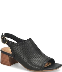 Sofft Lois Embossed Leather Slingback Heel Sandals